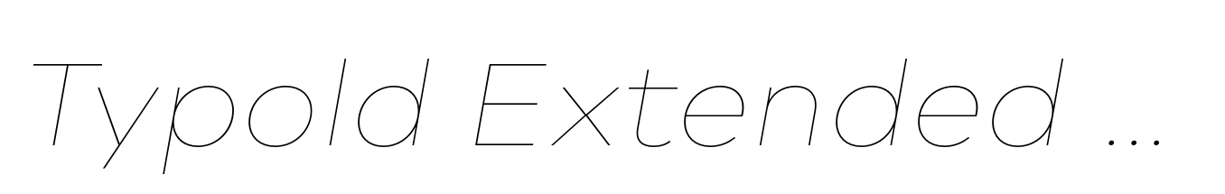 Typold Extended Extra Thin Italic